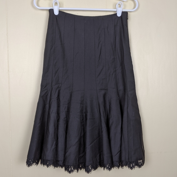 Vintage Black Lace Trim Bebe Skirt - Picture 1 of 4
